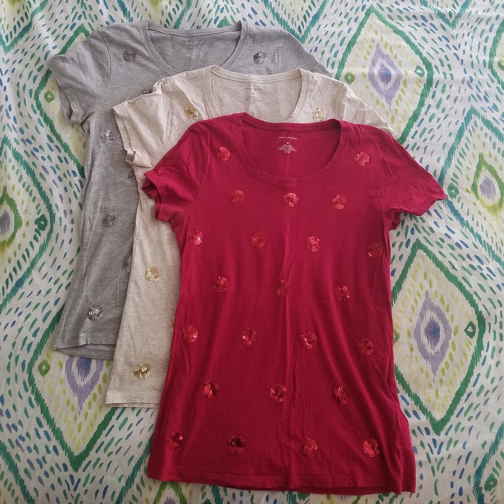 Polka dot sequin T shirt bundle